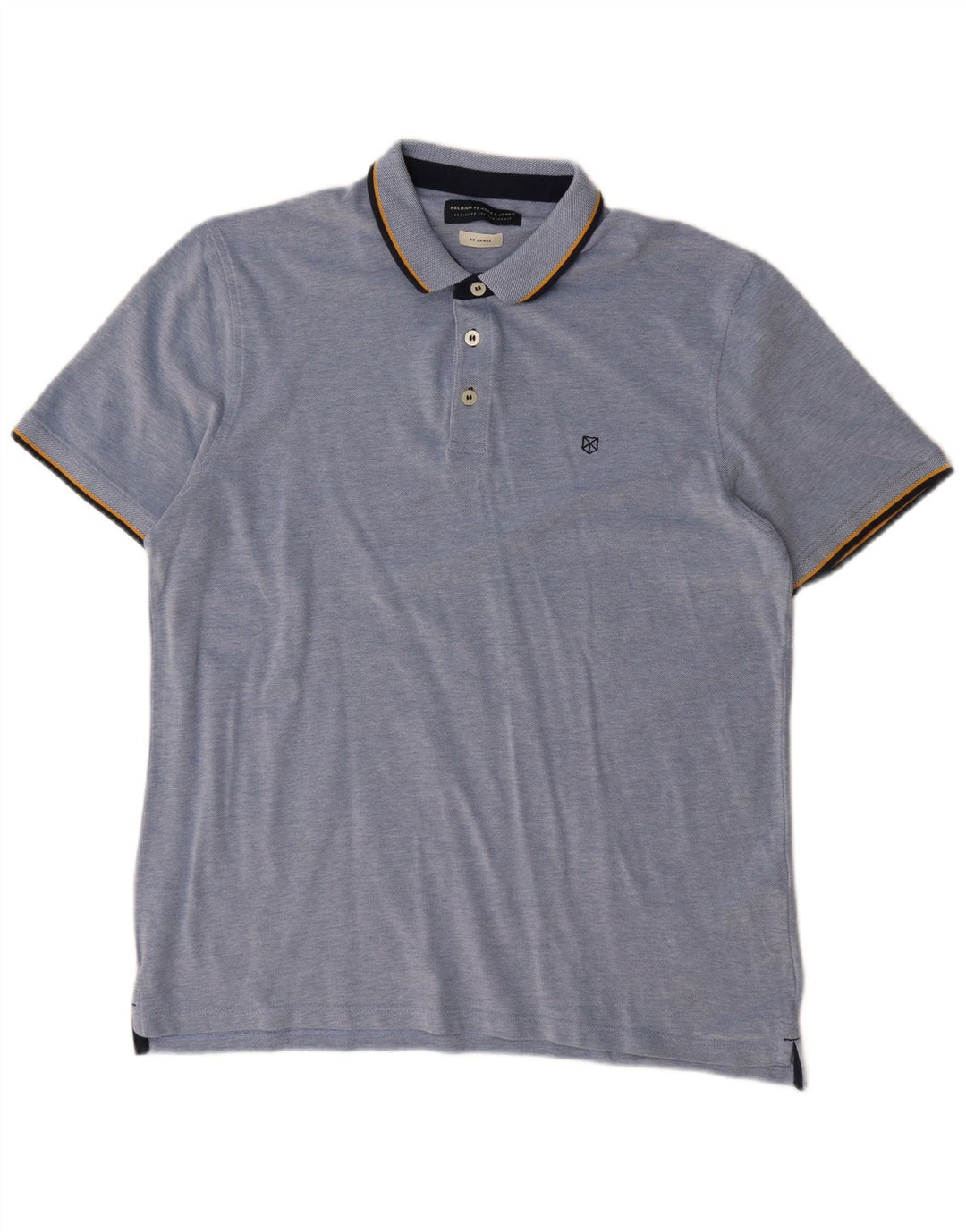 Jack & Jones Mens Polo Shirt 2XL Blue Cotton