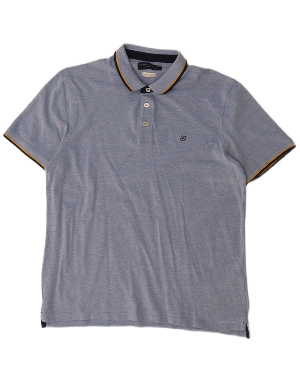 Jack & Jones Mens Polo Shirt 2XL Blue Cotton