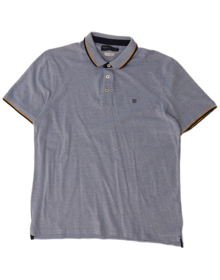 Jack & Jones Mens Polo Shirt 2XL Blue Cotton