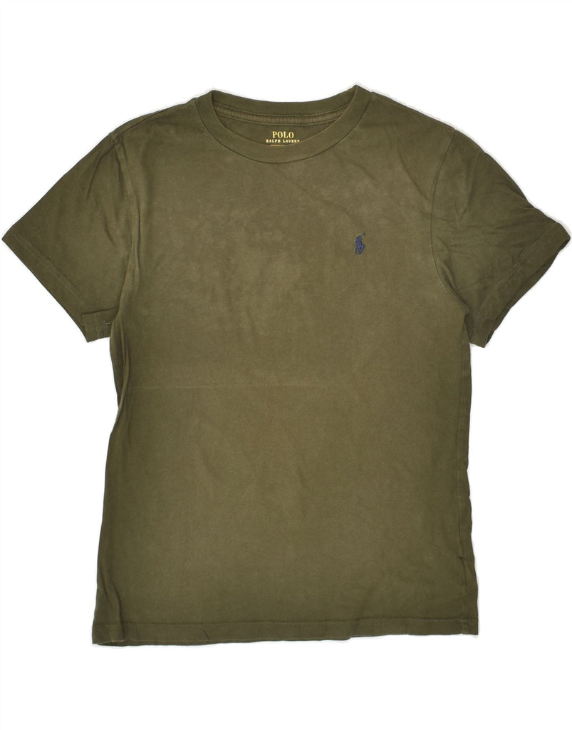 POLO RALPH LAUREN Boys T-Shirt Top 10-11 Years Medium Khaki Cotton | Vintage Polo Ralph Lauren | Thrift | Second-Hand Polo Ralph Lauren | Used Clothing | Messina Hembry 