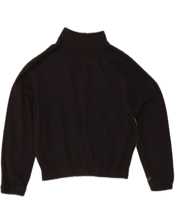 Kappa Womens Graphic Sweatshirt Jumper UK 10 Small Black Colourblock