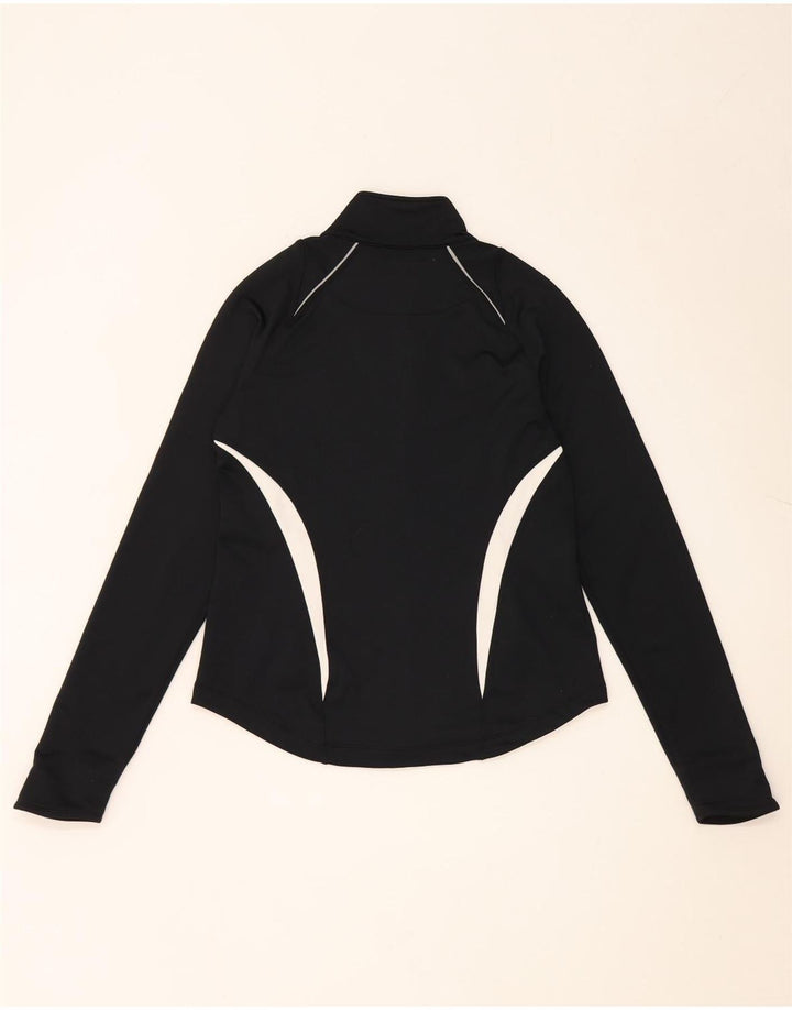 Nike Womens Tracksuit Top Jacket UK 10 Small Black Colourblock Polyester