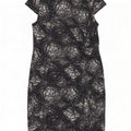 Marks & Spencer Womens Abstract Pattern Sheath Dress UK 20 2XL Black