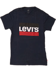 LEVI'S Mens Standard Graphic T-Shirt Top XS Navy Blue Cotton