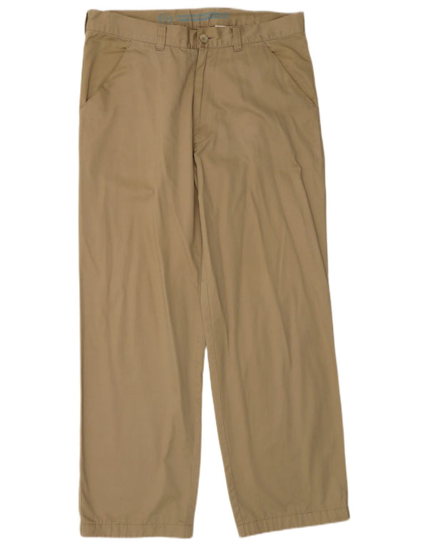 Sergio Tacchini Mens Straight Chino Trousers IT 50 Large W34 L30 Khaki