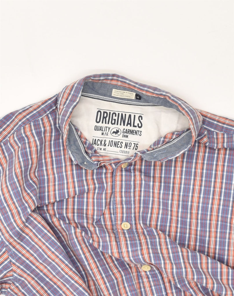 JACK & JONES Mens Originals Shirt XL Blue Check Cotton | Vintage Jack & Jones | Thrift | Second-Hand Jack & Jones | Used Clothing | Messina Hembry 