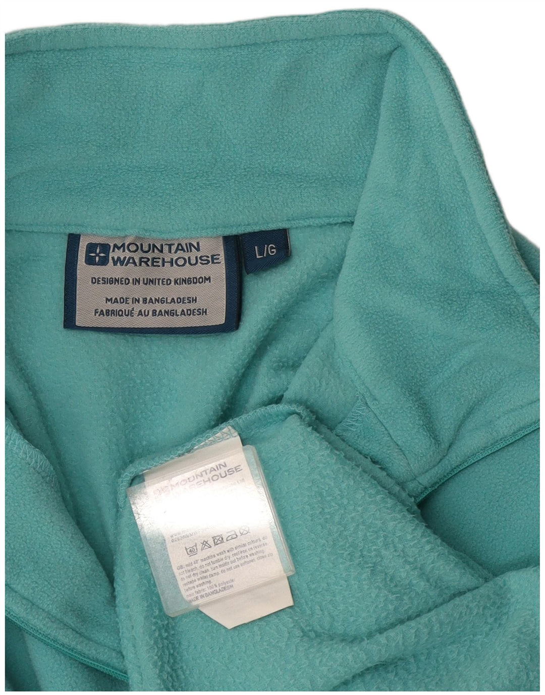 Mountain Warehouse Womens Zip Neck Fleece Jumper UK 16 Large Blue Polyester