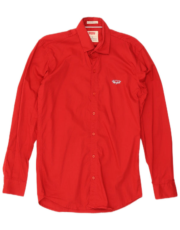 Levi's Mens Standard Fit Shirt Medium Red Cotton