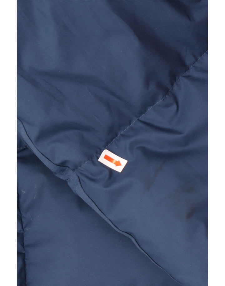 ADIDAS Mens Hooded Padded Jacket UK 42 XL Navy Blue Polyamide Winter