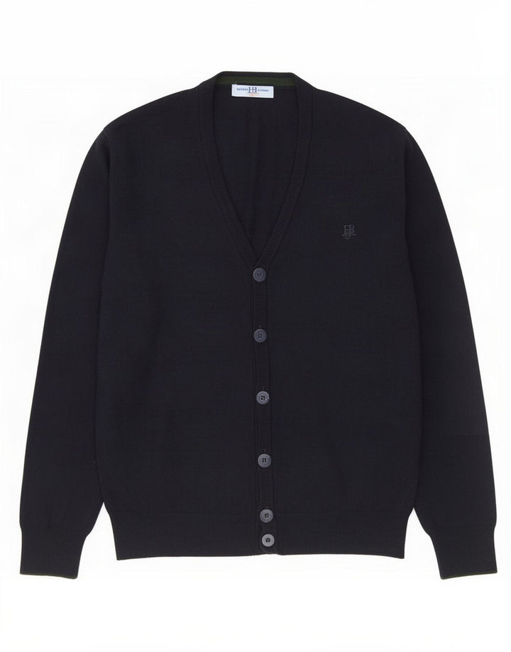 Harmont & Blaine Mens Cardigan Sweater Large Navy Blue Wool