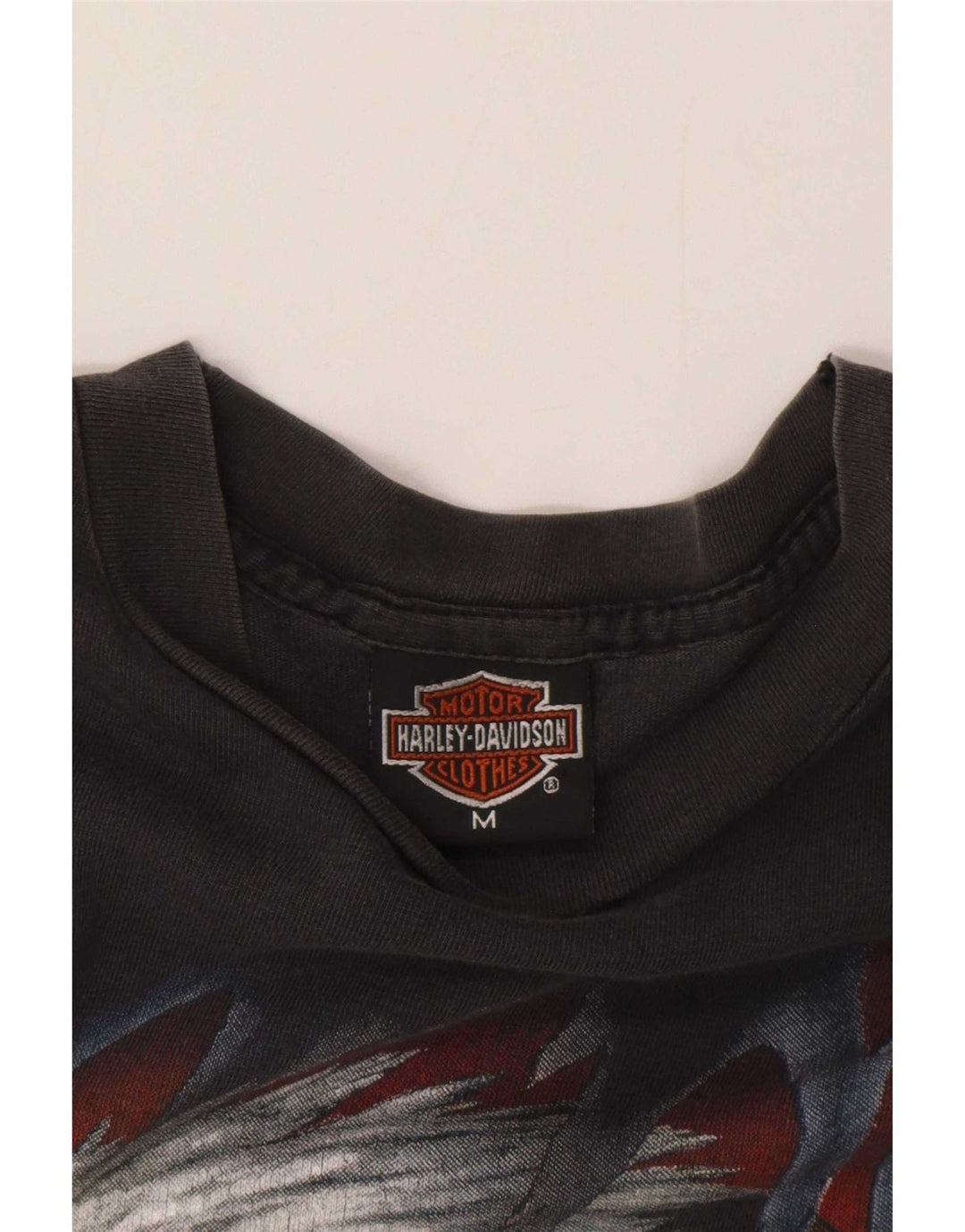 Harley Davidson Mens 1990 Graphic T-Shirt Top Medium Grey Cotton Motorcycle