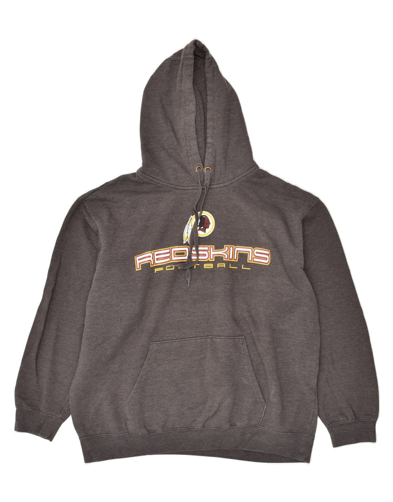 NFL TEAM APPAREL Mens Redskins Graphic Hoodie Jumper XL Grey Cotton | Vintage NFL TEAM APPAREL | Thrift | Second-Hand NFL TEAM APPAREL | Used Clothing | Messina Hembry 