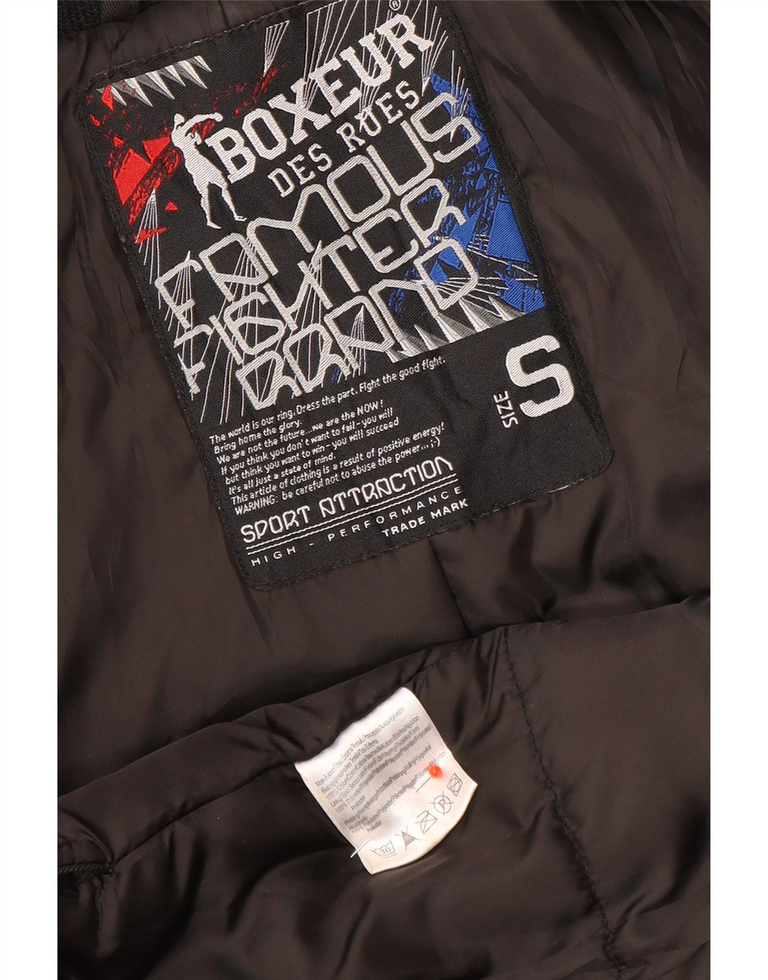 Boxeur Des Rues Mens Utility Jacket UK 36 Small Black Polyester