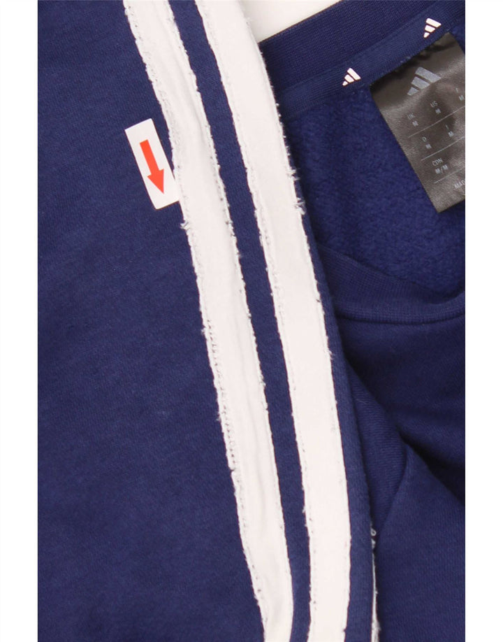 Adidas Mens Sweatshirt Jumper Medium Navy Blue Cotton