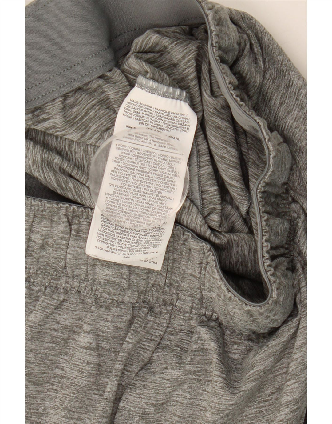 NIKE Womens Dri Fit Sport Shorts UK 14 Large  Grey Flecked Polyester