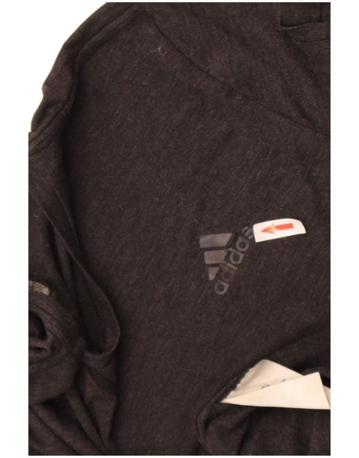 Adidas Mens Climalite T-Shirt Top Large Grey Polyester