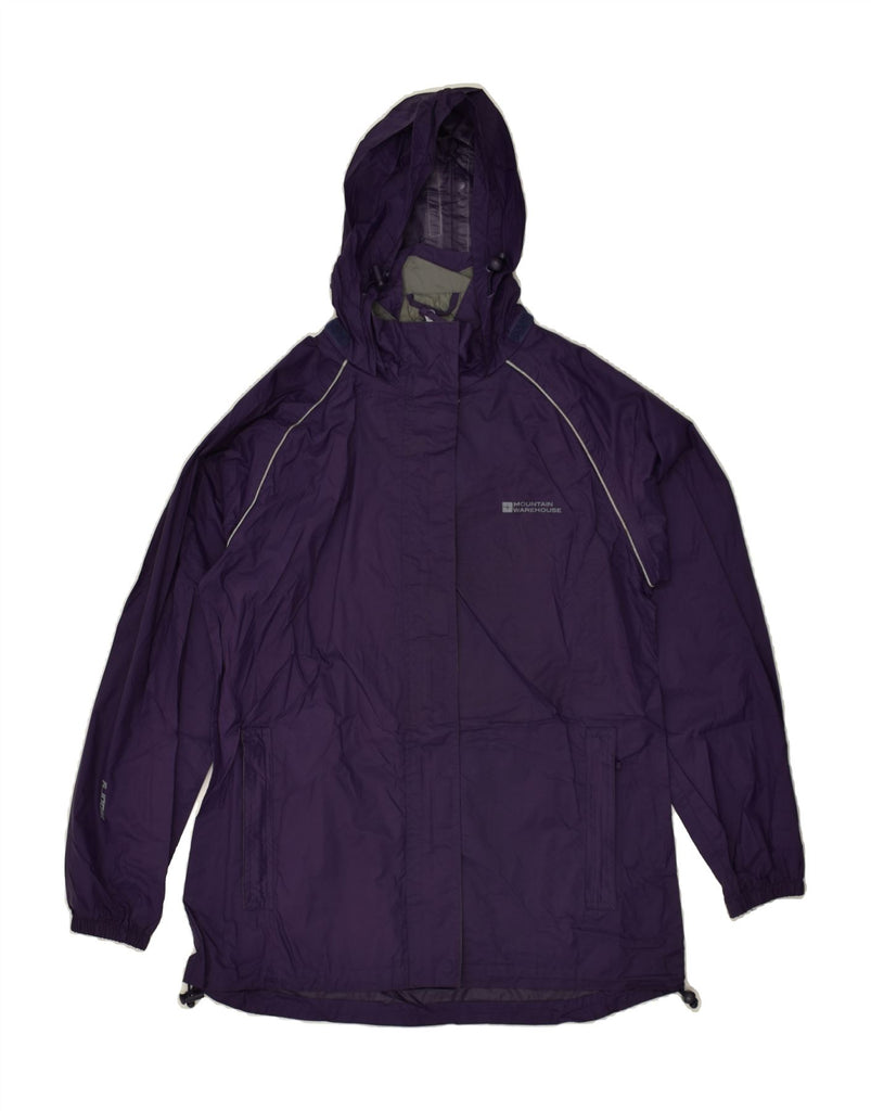 MOUNTAIN WAREHOUSE Womens Hooded Raincoat UK 12 Medium Purple Nylon | Vintage Mountain Warehouse | Thrift | Second-Hand Mountain Warehouse | Used Clothing | Messina Hembry 