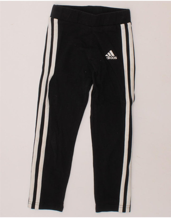 ADIDAS Girls Leggings 4-5 Years  Black Cotton Vintage Adidas and Second-Hand Adidas from Messina Hembry 