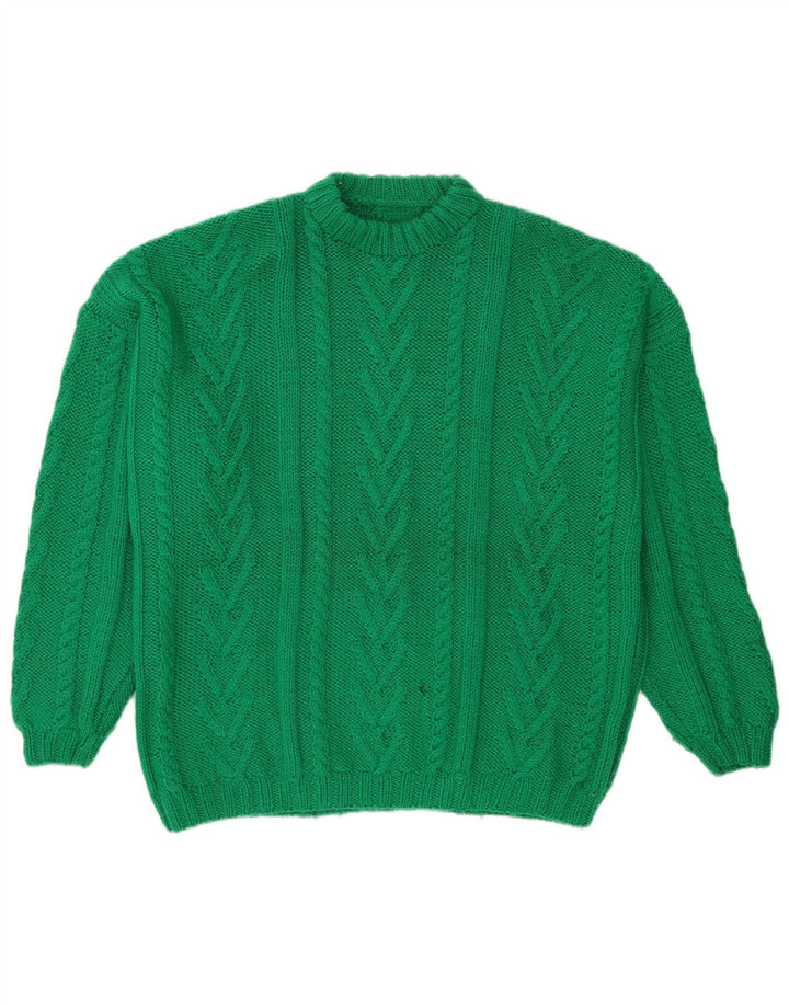 Vintage Mens Crew Neck Jumper Sweater Large Green