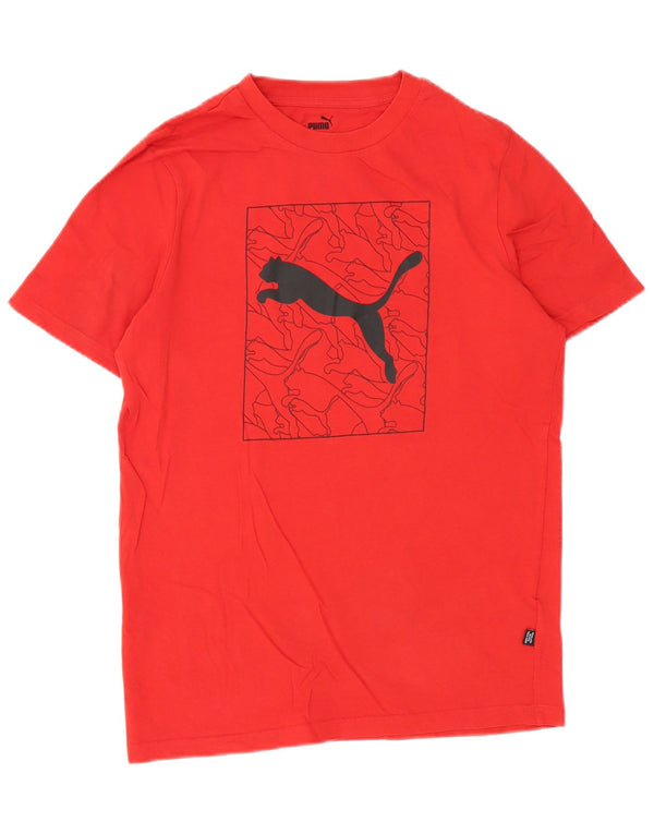Puma Mens Graphic T-Shirt Top Small Red Cotton