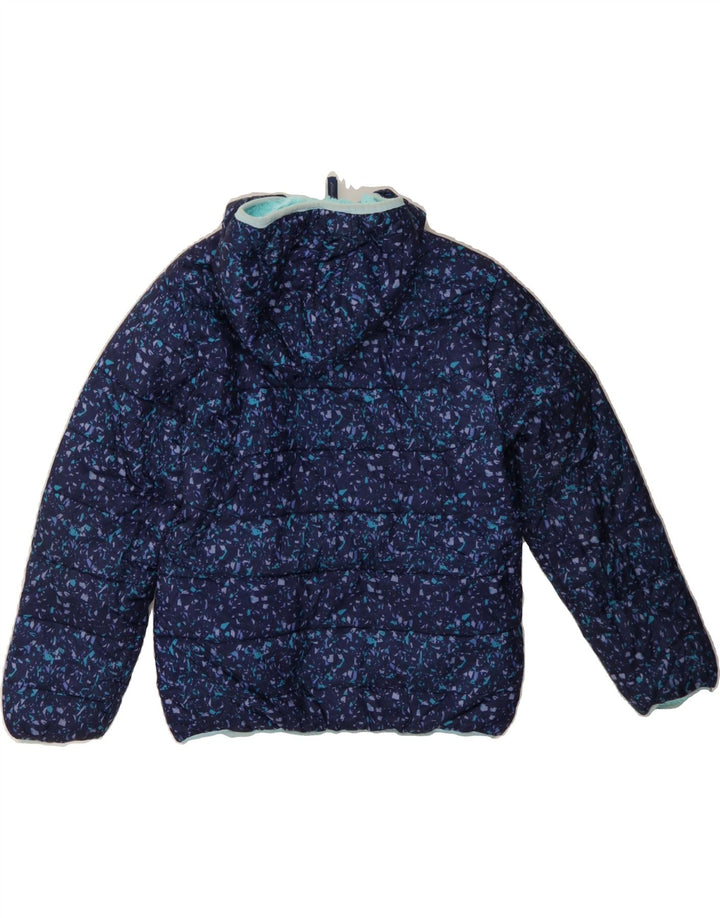 EDDIE BAUER Girls Hooded Padded Jacket 10-11 Years Medium Navy Blue Vintage Eddie Bauer and Second-Hand Eddie Bauer from Messina Hembry 