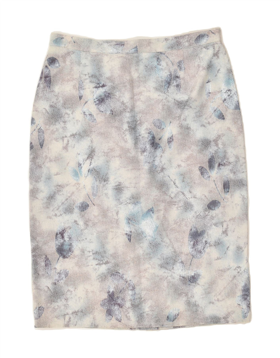 VINTAGE Womens High Waist Straight Skirt IT 52 2XL W36 Grey Floral | Vintage Vintage | Thrift | Second-Hand Vintage | Used Clothing | Messina Hembry 