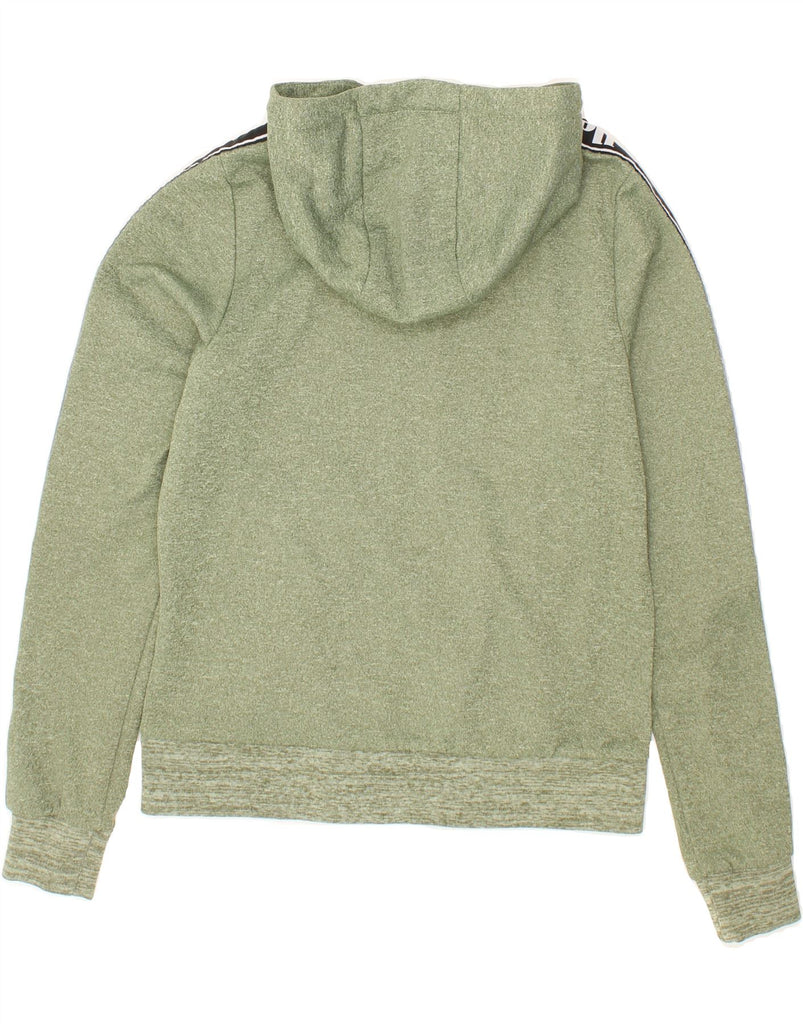 ELLESSE Womens Graphic Zip Hoodie Sweater UK 10 Small  Green Polyester Vintage Ellesse and Second-Hand Ellesse from Messina Hembry 