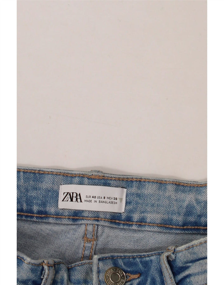 ZARA Womens Distressed Denim Shorts Medium W30 Blue Cotton Vintage Zara and Second-Hand Zara from Messina Hembry 