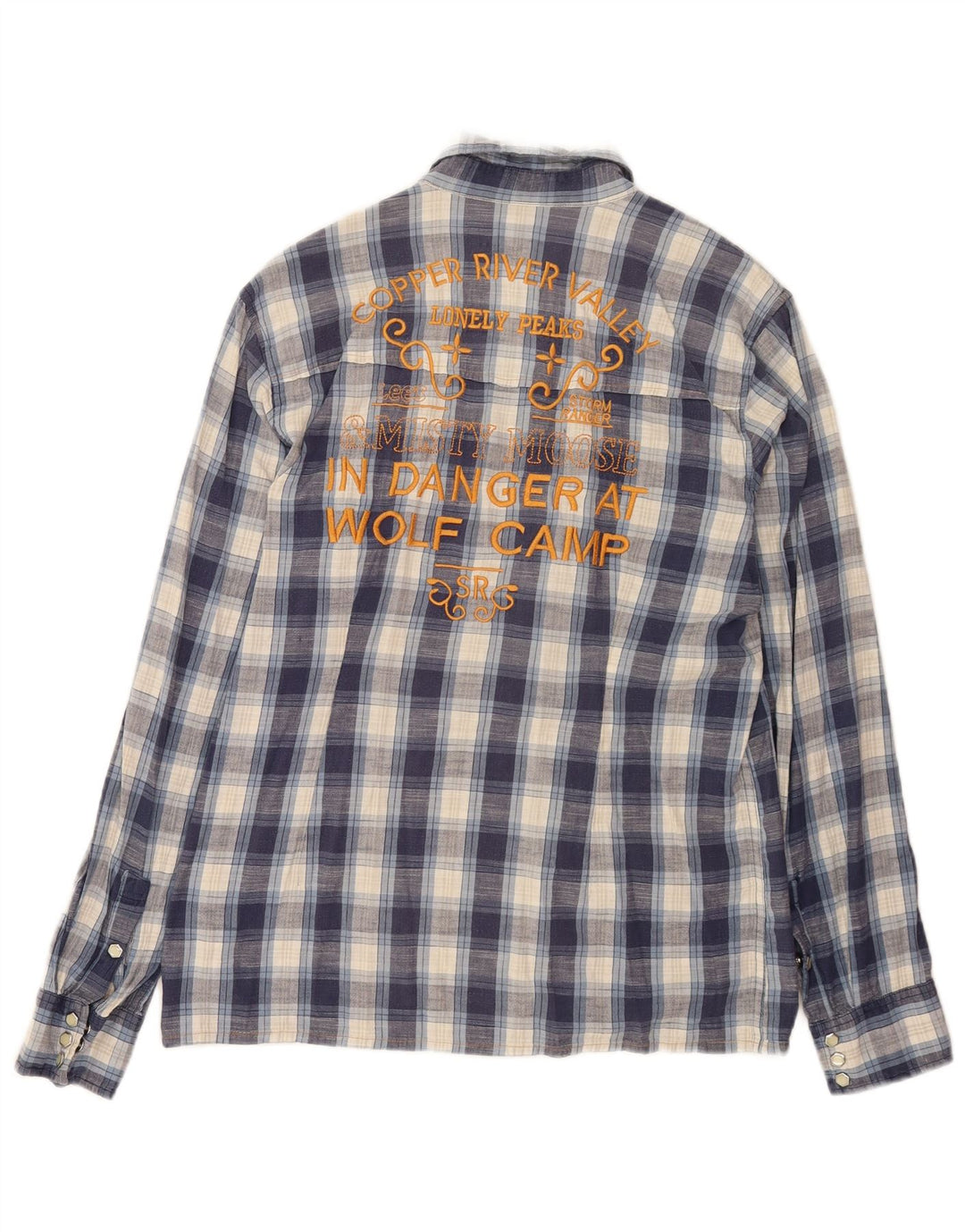 Lee Mens Graphic Shirt Large Blue Check Cotton