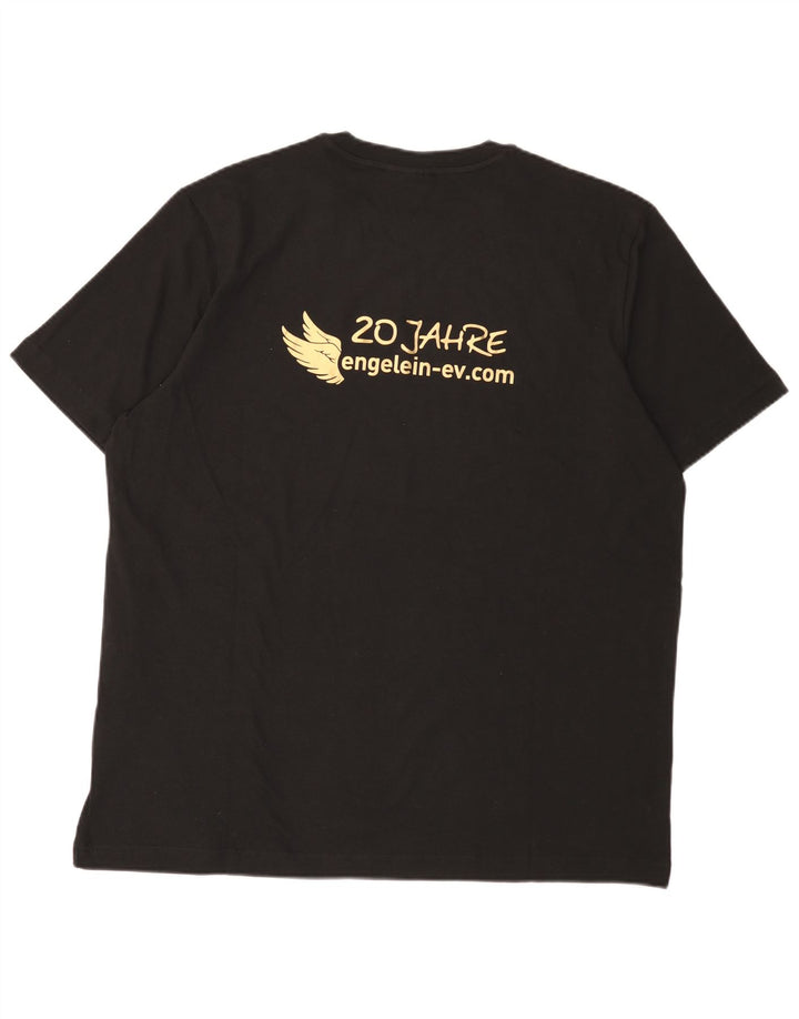 Adidas Mens Graphic T-Shirt Top Large Black Cotton