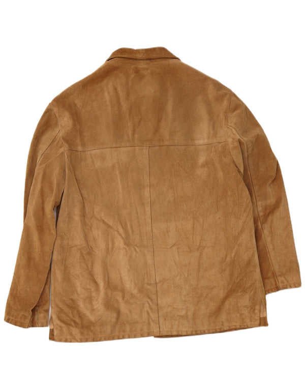 Lavorazione Artigiana Womens 4 Button Blazer Jacket UK 14 Medium Brown