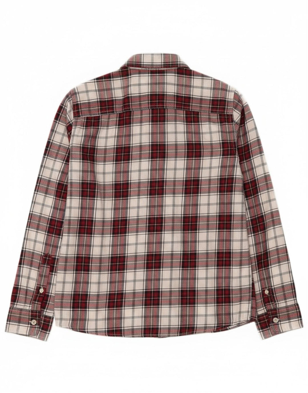 Abercrombie & Fitch Boys Flannel Shirt 13-14 Years Red Check Cotton