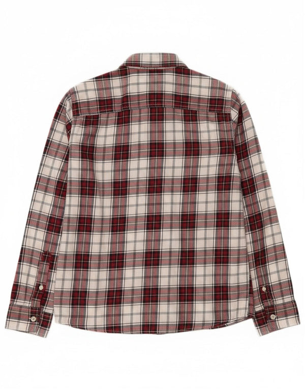 Abercrombie & Fitch Boys Flannel Shirt 13-14 Years Red Check Cotton