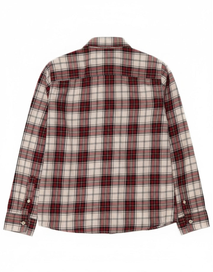Abercrombie & Fitch Boys Flannel Shirt 13-14 Years Red Check Cotton