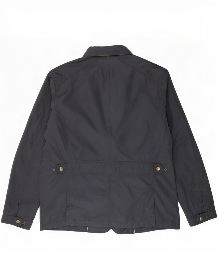 Massimo Dutti Mens Utility Jacket UK 40 Large Navy Blue Polyester