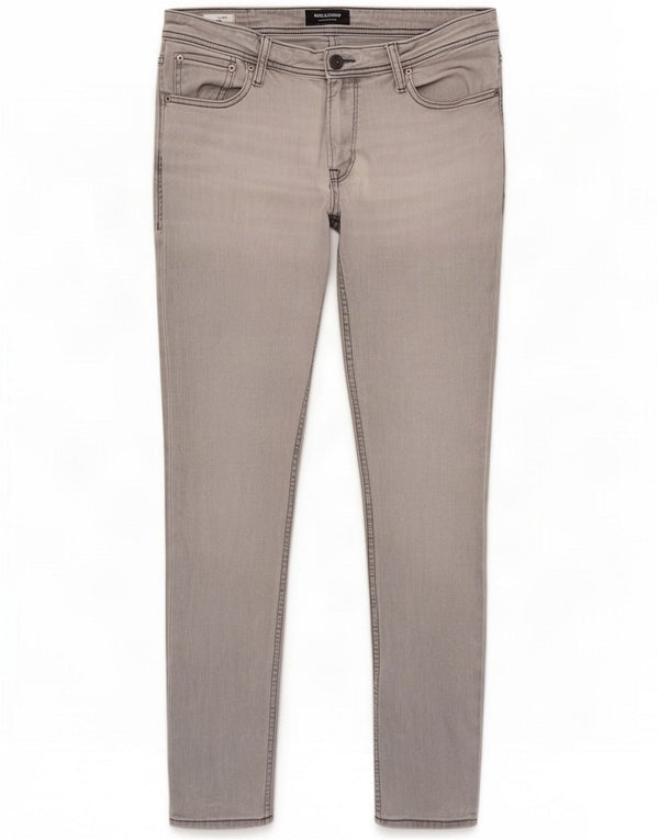 Jack & Jones Mens Liam Skinny Jeans W34 L34 Grey Cotton