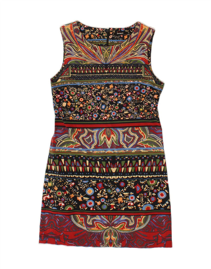 DESIGUAL Womens Abstract Pattern Sheath Dress EU 36 Small Multicoloured Vintage Desigual and Second-Hand Desigual from Messina Hembry 