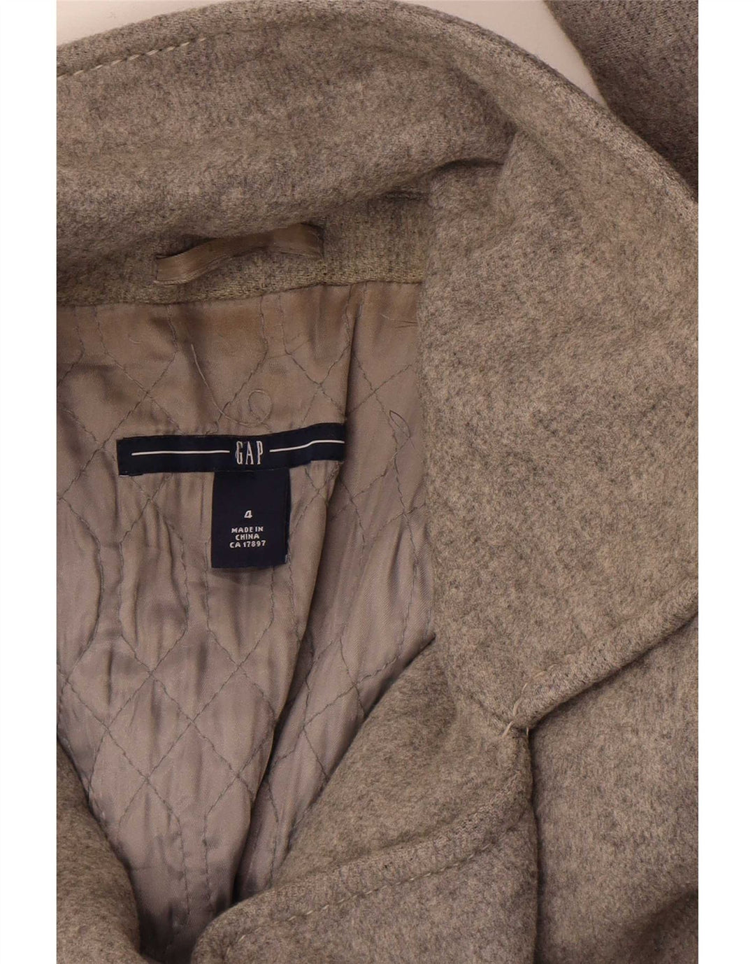 Gap Womens Double Breasted Coat US 4 Small Grey