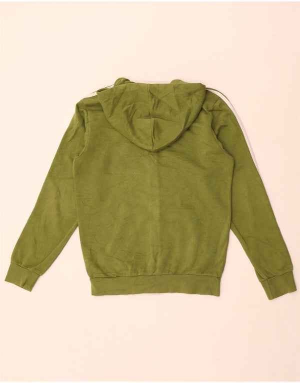 Adidas Mens Zip Hoodie Sweater Small Green Cotton