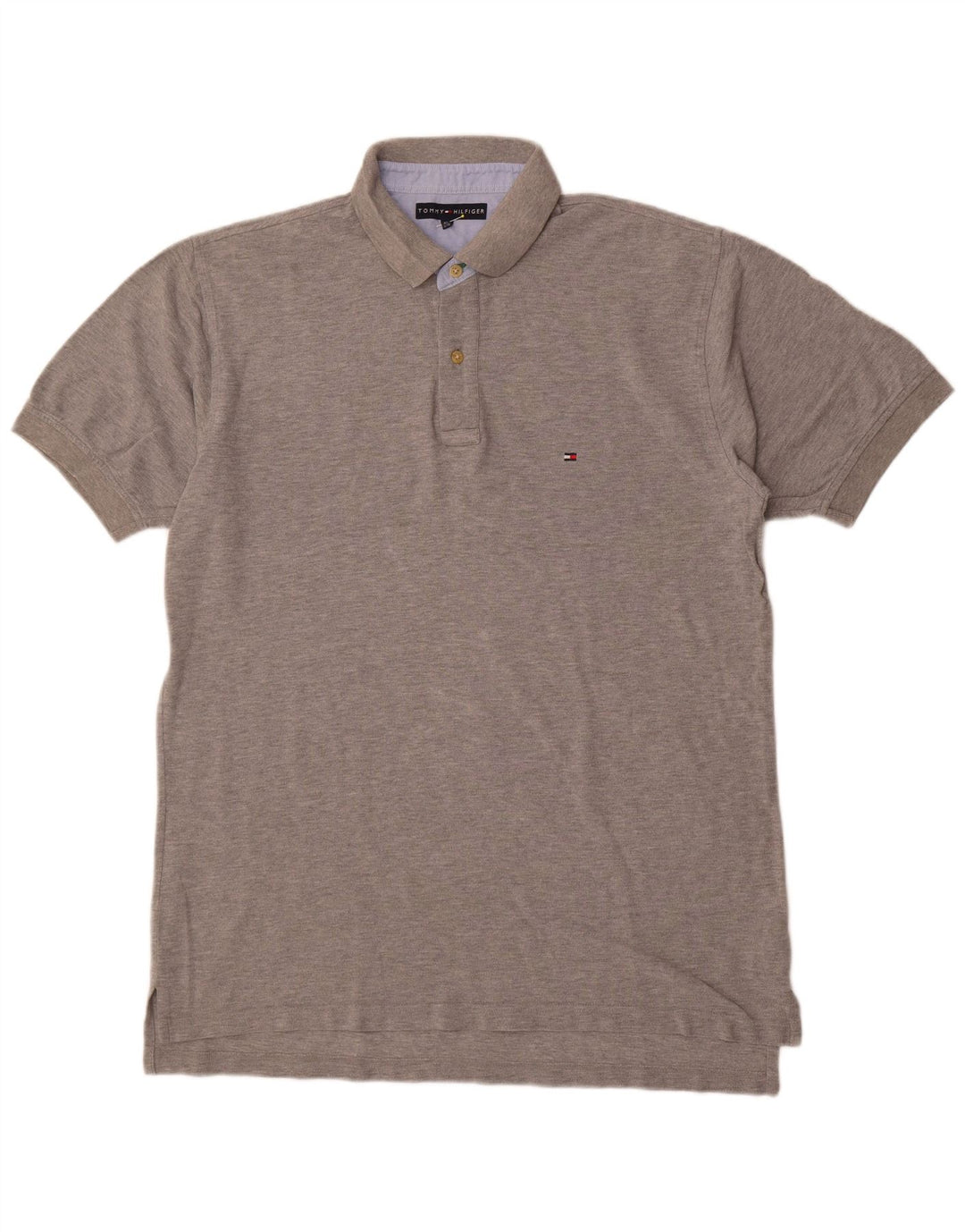 Tommy Hilfiger Mens Polo Shirt XL Grey Cotton