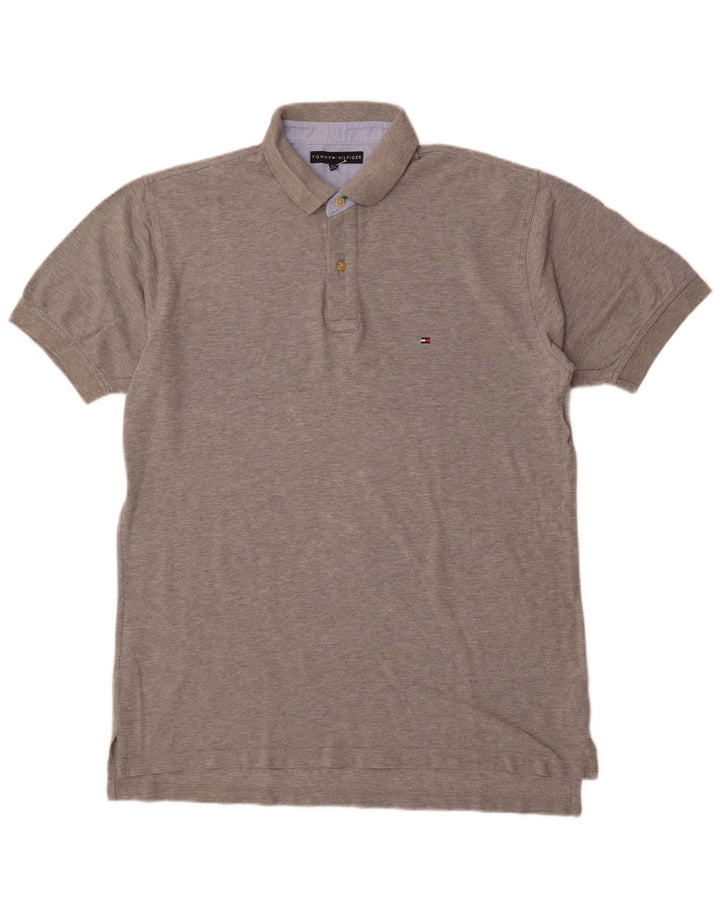 Tommy Hilfiger Mens Polo Shirt XL Grey Cotton