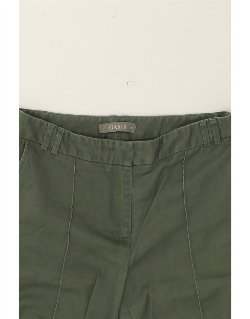 OASIS Womens Slim Chino Trousers UK 8 Small W26 L27 Green Cotton | Vintage Oasis | Thrift | Second-Hand Oasis | Used Clothing | Messina Hembry 