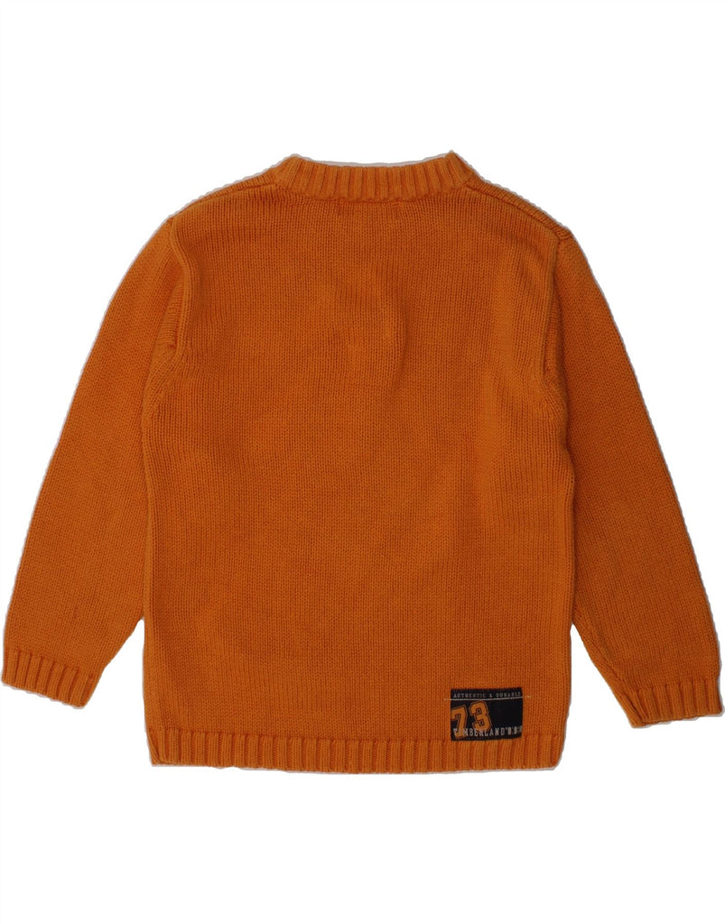 TIMBERLAND Boys Graphic Crew Neck Jumper Sweater 3-4 Years Orange Cotton | Vintage Timberland | Thrift | Second-Hand Timberland | Used Clothing | Messina Hembry 