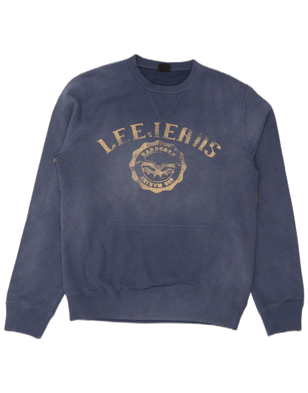Lee Mens Graphic Sweatshirt Jumper Large Navy Blue Cotton