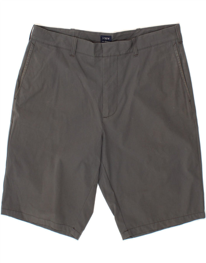 J. CREW Mens Chino Shorts W34 Large Grey Polyester Vintage J. Crew and Second-Hand J. Crew from Messina Hembry 