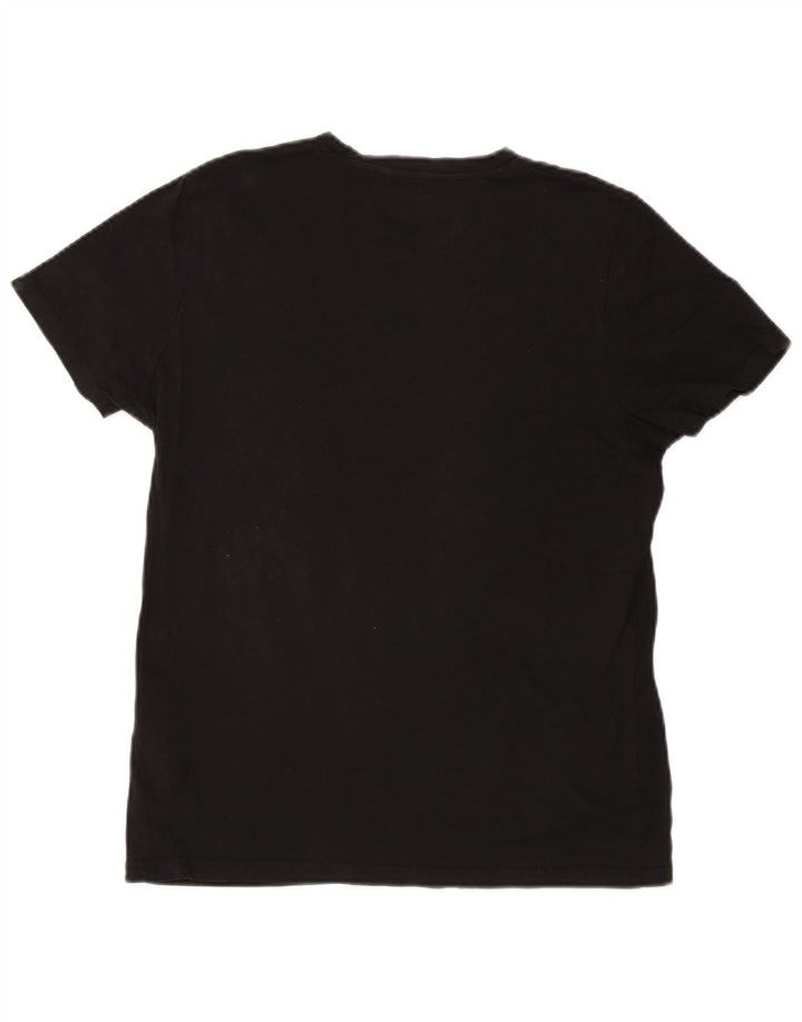 Jack & Jones Mens T-Shirt Top Medium Black Cotton