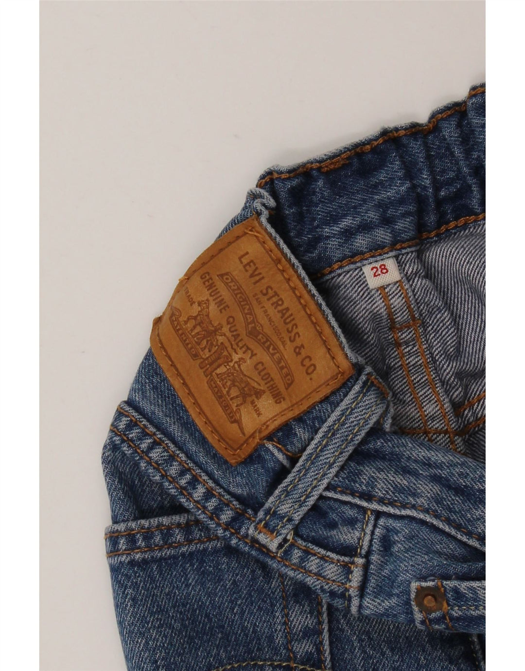 LEVI'S Womens Mini Denim Skirt W28 Medium  Blue