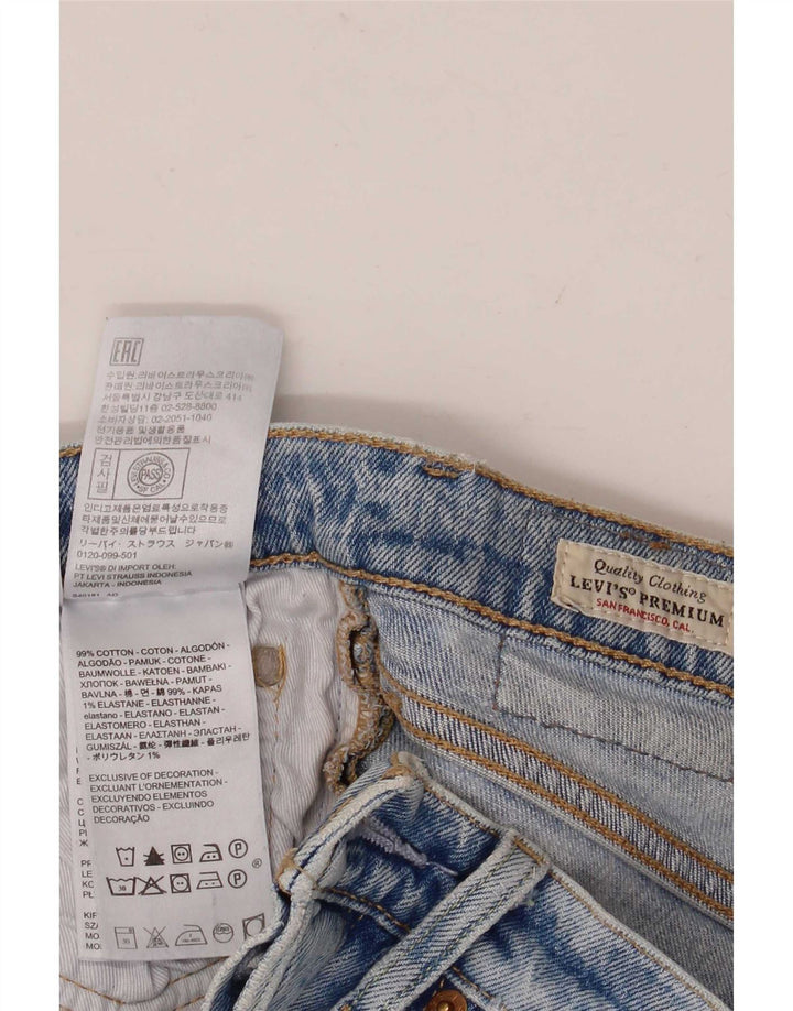 Levi's Womens Slim Jeans W25 L30 Blue Cotton