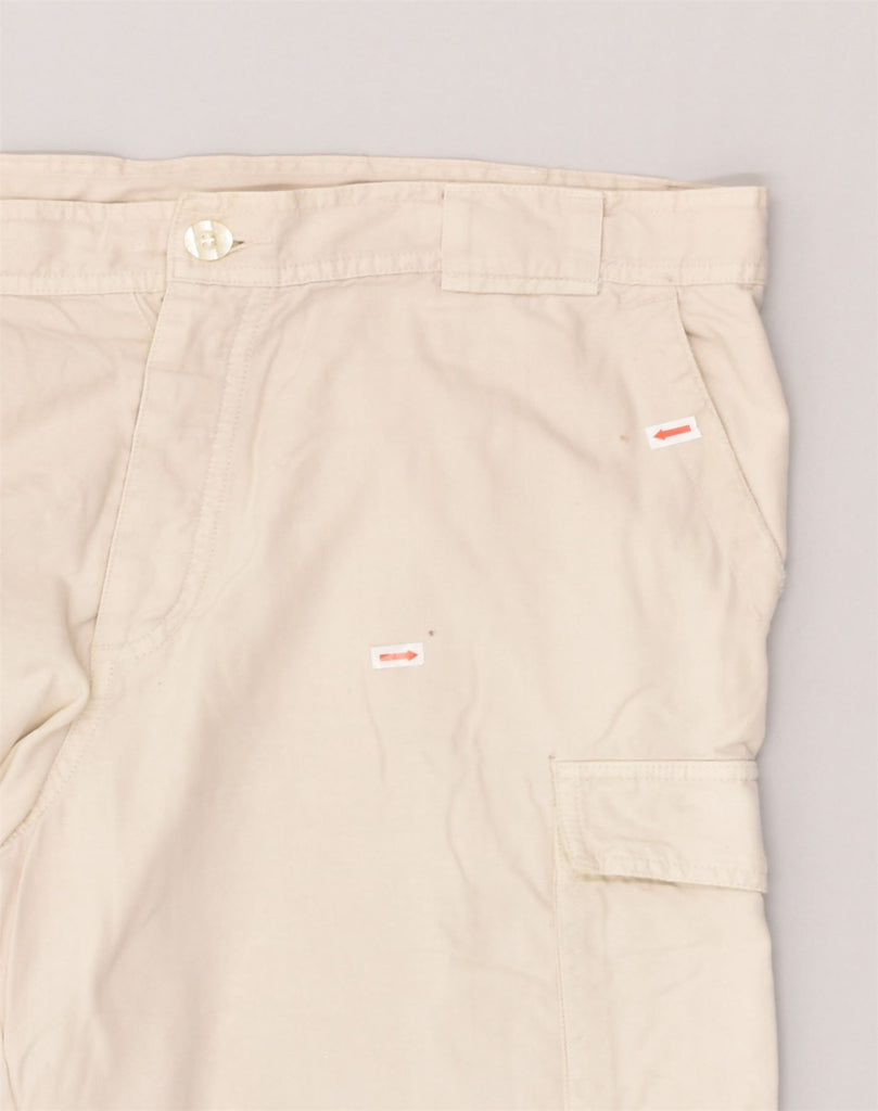 AUSTRALIAN L'ALPINA Womens Cargo Shorts IT 52 2XL W38  Beige Cotton | Vintage AUSTRALIAN L'ALPINA | Thrift | Second-Hand AUSTRALIAN L'ALPINA | Used Clothing | Messina Hembry 