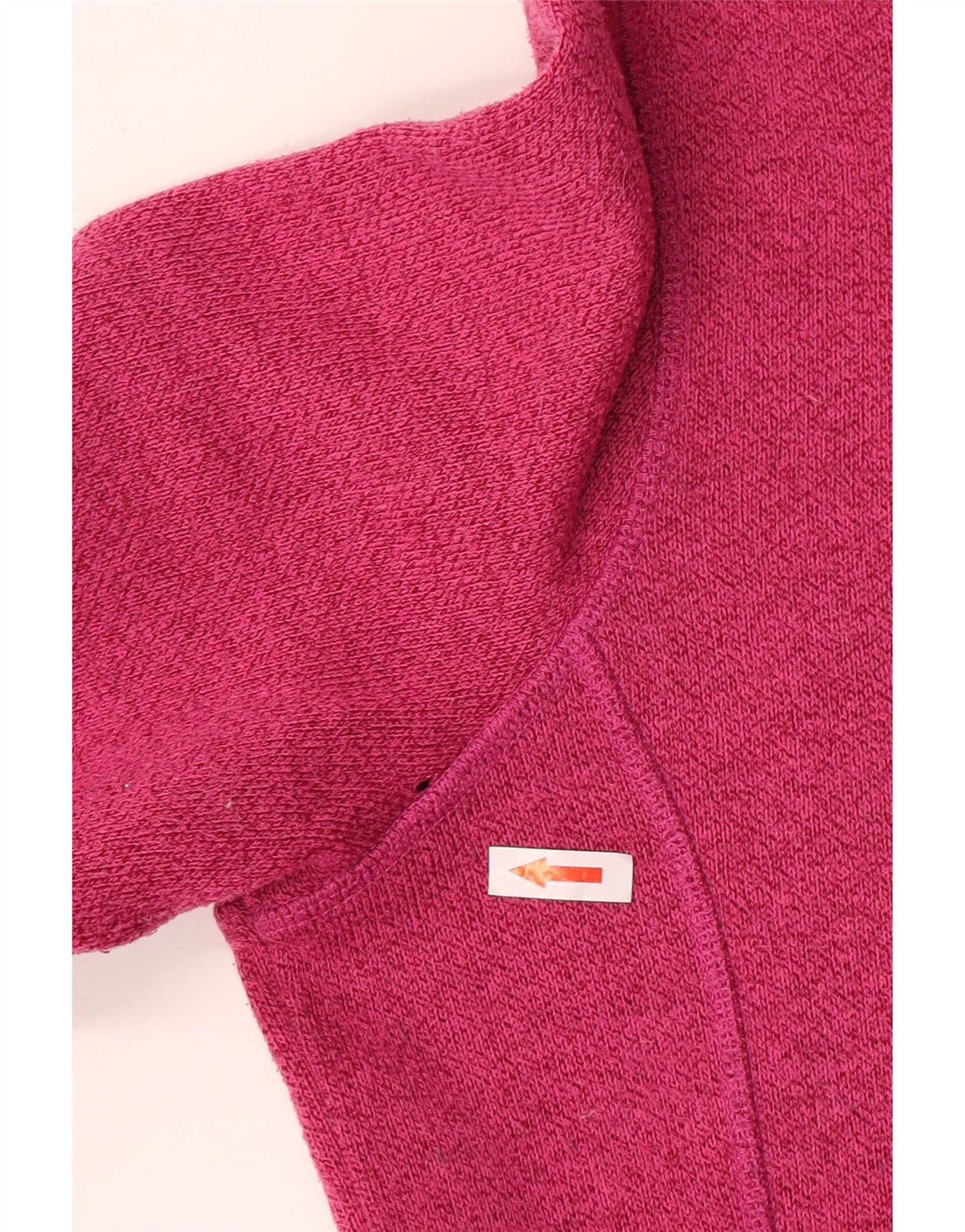 Weird Fish Womens Zip Neck Sweatshirt Jumper UK 12 Medium Pink Polyester